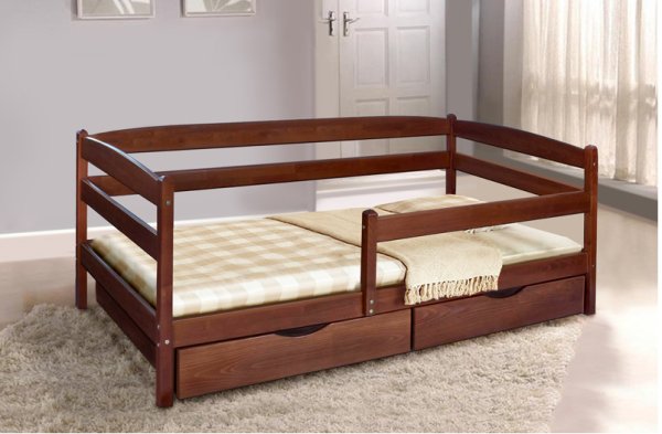 Кровать Ева (с ящиками и планкой) 700х1400