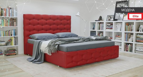 Кровать Модена "Городок" 160x200 с подъёмным механизмом