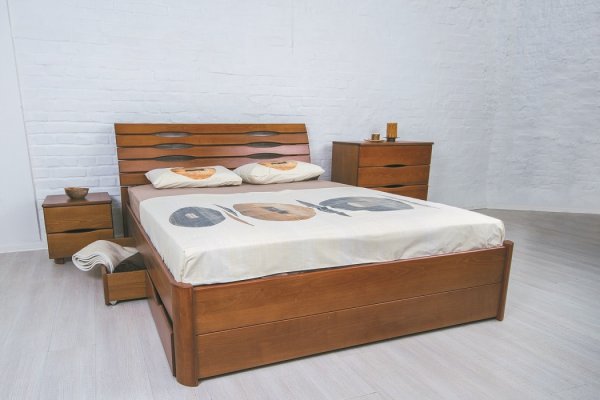 Кровать Марита Люкс с ящиками "Олимп" 120х200