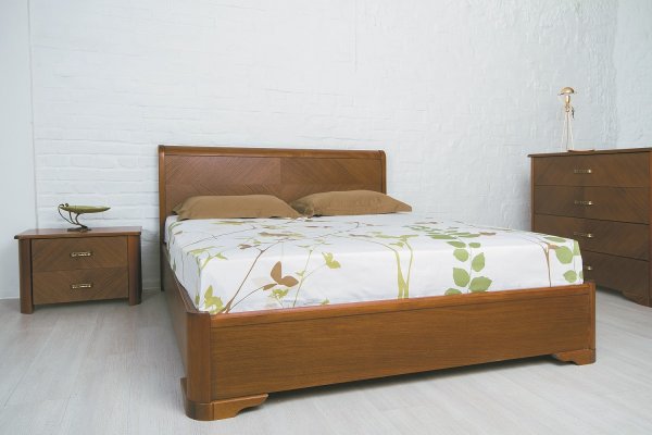 Кровать Милена с интарсией и подъемным механизмом "Олимп" 120х200