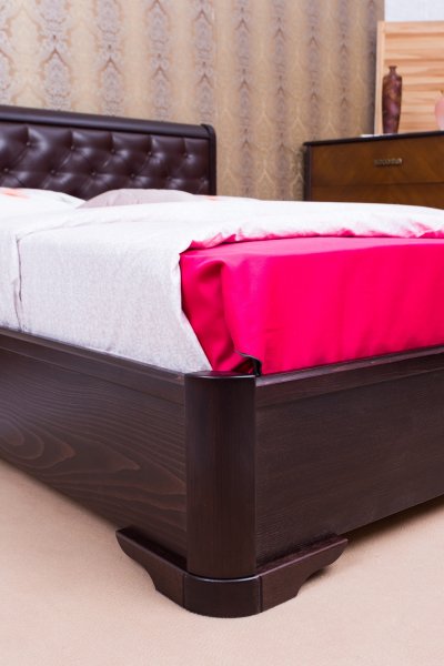 Кровать Милена с подъемным механизмом мягкая спинка ромбы "Олимп" 120х200