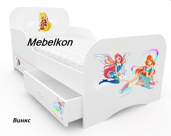 Ліжко стандарт з цільним бортом Mebelkon
