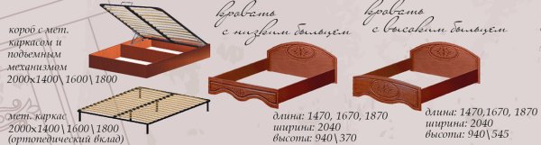 Кровать Василиса 1400/370